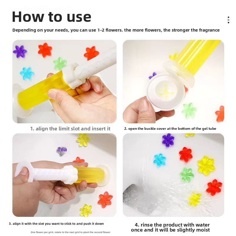 Siliom™ Self-Cleaning Floral Toilet Gel Stamps (3-Pack )